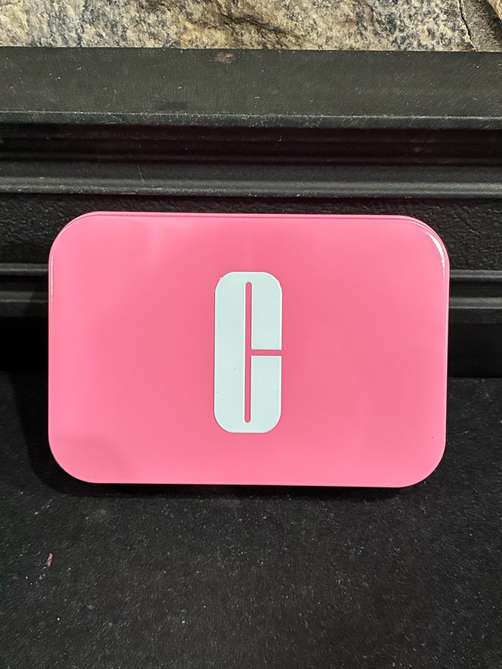 Clinique Empty Keepsake Tin Can Case Rectangle Small Hot Pink